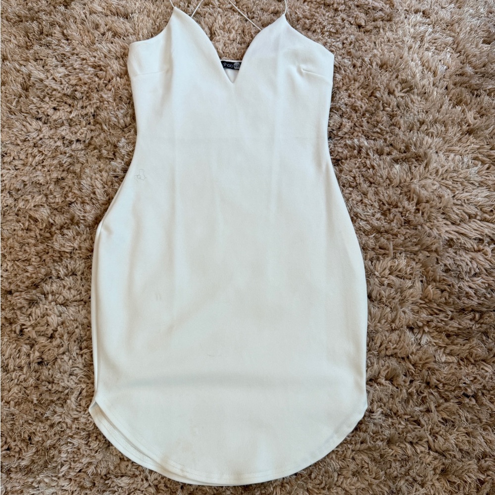 Boohoo Cream Mini Dress